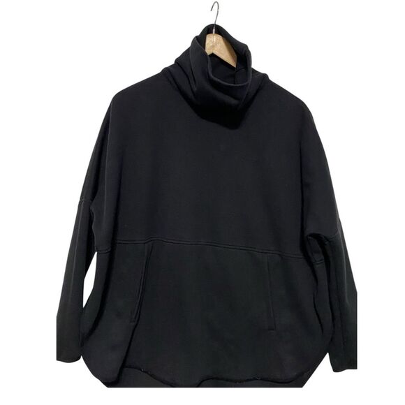 The North Face Black Drop Shoulder Oversized Dolman Turtleneck Sweatshirt XS - Picture 1 of 10